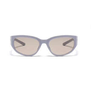 Lunettes De Soleil Femme À Monture Large, Élégantes Et Décontractées, De Couleur Unie h5 Image2