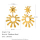 Boucles d'oreilles pendantes soleil, grande et petite - or 