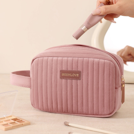 Trousse à maquillage en velours uni