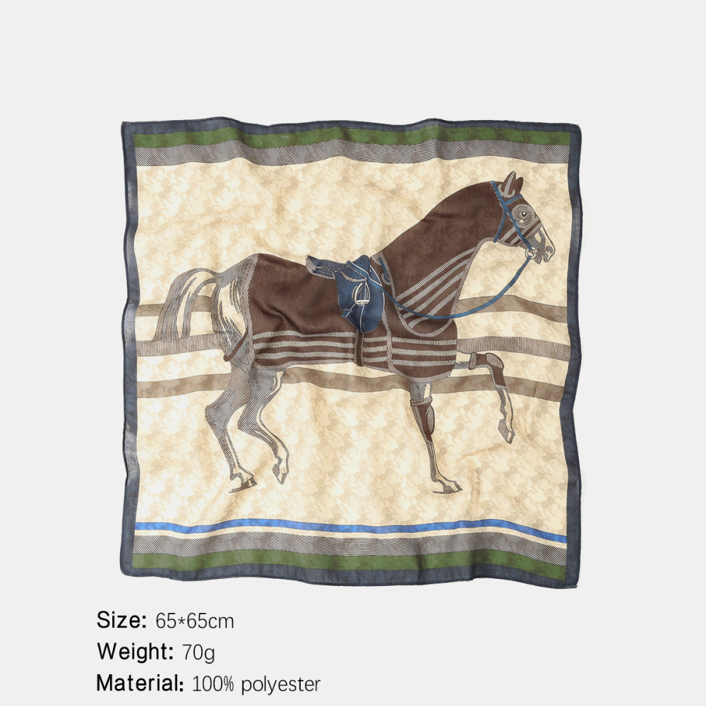 Bandana En Polyester À Motif Cheval Rétro 