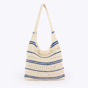 Sacs De Plage Quotidiens Pour Femmes En Coton Tissé Ajouré h5 