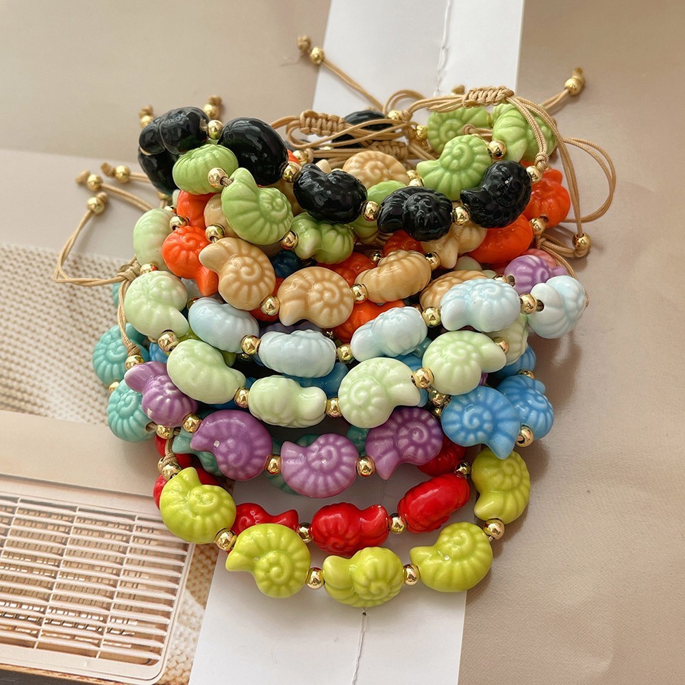 Bracelet Mignon En Coquillages En Céramique Et Perles De Cuivre Image3