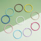 Anneau porte-clés ouvert en alliage, diamètre 43 mm, diamètre du fil env. 2,8 mm, lot de 10. Image26