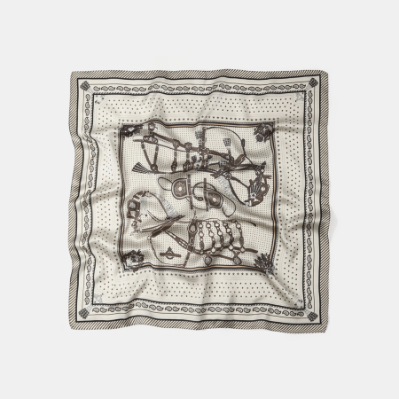 Bandana en tissu imitation soie à motif cheval rétro 2
