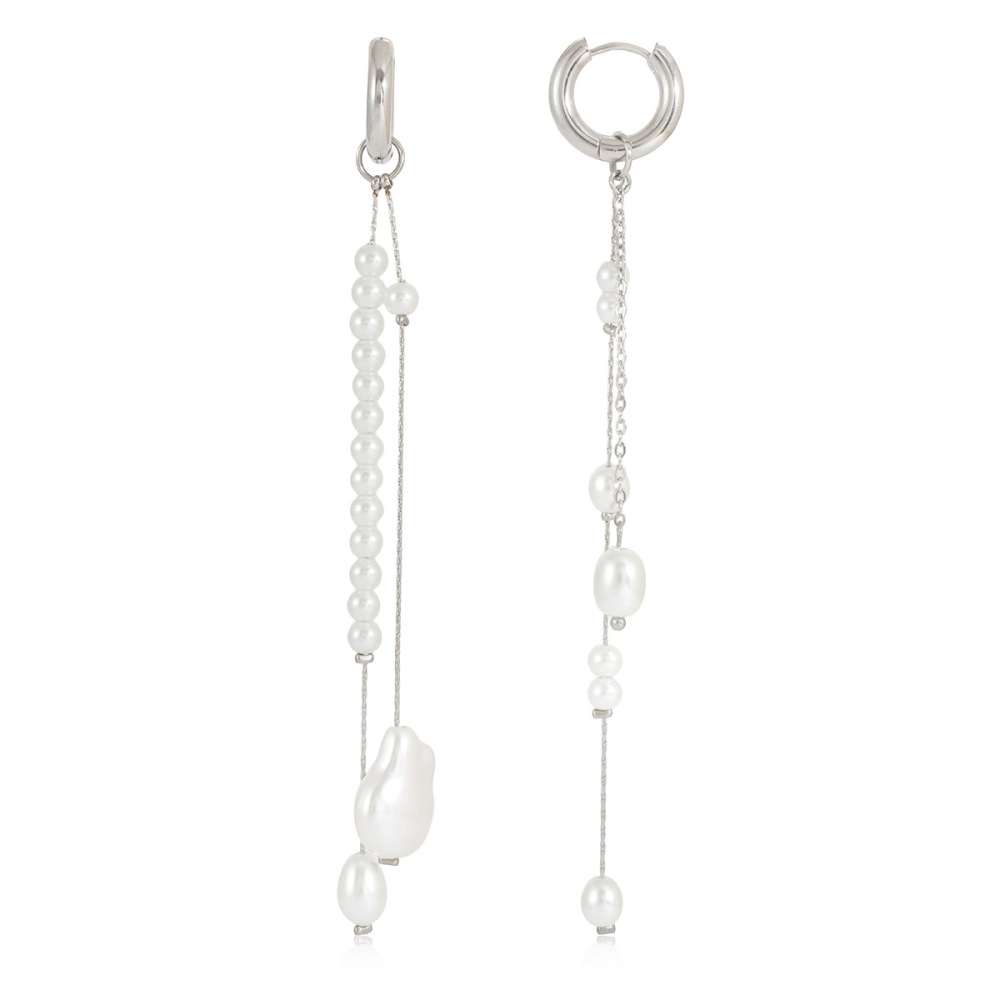 Boucles D'Oreilles Classiques En Perles Soyeuses, En Acier Inoxydable, Imperméables Et Anti-Ternissement, Pour Femmes 