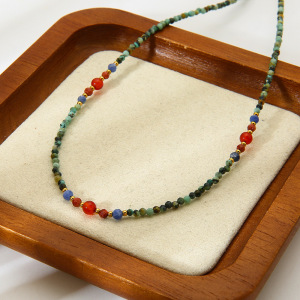 Colliers De Perles Rétro Pour Femmes, En Perles Classiques Et Pierres Naturelles Couleur Or h5 Image2