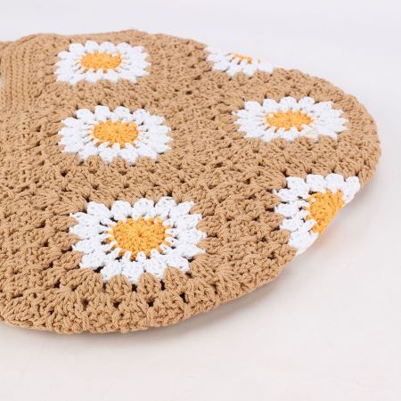 Sacs de plage Daisy Vacation en coton tissé pour femmes 2