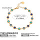 Bracelet en or massif serti de diamants et de zircon bleu TXE552 Image7