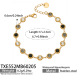 Bracelet en or massif serti de diamants et de zircon noir TXE552 Image3