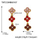 TXF533 - Boucles d'oreilles en zircon rouge Image13