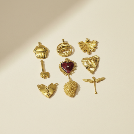 Pendentif femme en forme de cœur, en acier inoxydable étanche (1 pièce)