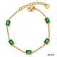 Bracelet de cheville en or zirconium vert A330 Image2