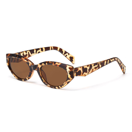 Lunettes de soleil femme Simple Series Vacation, couleur unie, imprimé léopard
