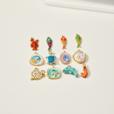 Pendentif Femme Simple, En Acier Inoxydable, Couleur Or, Motif Poisson, À Faire Soi-Même (1 Pièce) 2