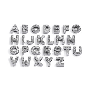 Perles En Alliage Brillantes À Faire Soi-Même, Lettres Et Chiffres, Bijoux. h5 Image7