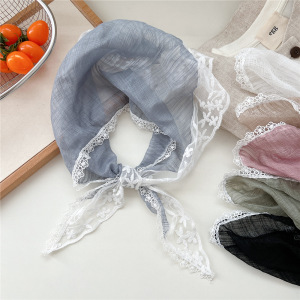 Écharpes D'Été Chics En Polyester Patchwork De Dentelle Pour Femmes h5 Image2