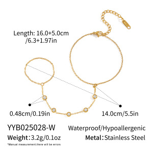 Chaîne Simple En Acier Inoxydable Étanche Couleur Or Avec Zircon Pour Femme h5