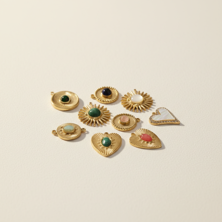 Pendentif classique en forme de cœur, étanche, pour femme (1 pièce)