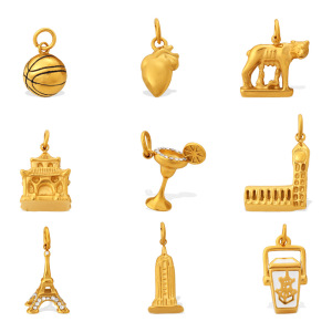 Pendentif Unisexe Simple Series Daily Shape Rumble Animal En Acier Inoxydable Étanche Couleur Or Avec Strass h5 Image4