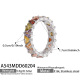 A543 - Bague en zircon multicolore couleur acier/N°7 Image11