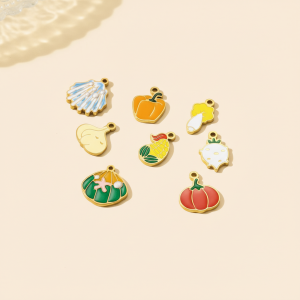Pendentif Femme Vivid Food En Acier Inoxydable Étanche Couleur Or (1 Pièce) h5 Image3