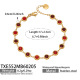 Bracelet en or massif serti de diamants et de zircon rouge TXE552 Image6