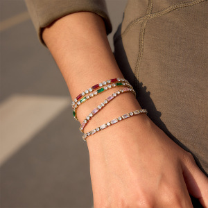 Bracelet À Maillons Rectangulaire Brillant En Acier Inoxydable Doré, Imperméable Et Anti-Ternissement, Pour Femme. h5 Image3
