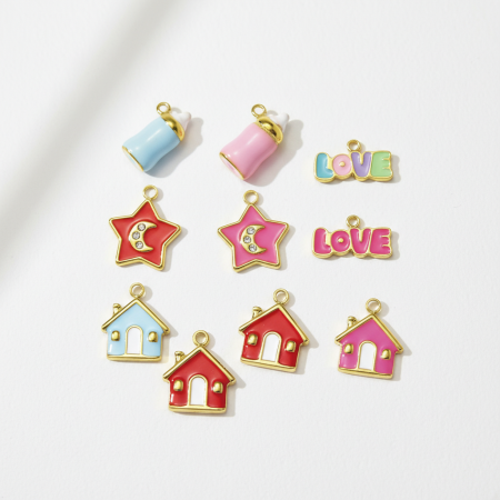 Pendentif femme étanche en acier inoxydable, motif maison mignonne (1 pièce)