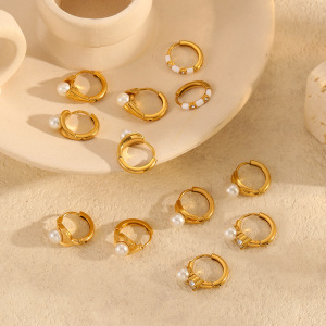 Magnifiques Boucles D'Oreilles Créoles Pour Femmes En Acier Inoxydable Étanche. h5 Image2