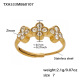 TXA533 - Bague en zircon blanc - Taille 7 
