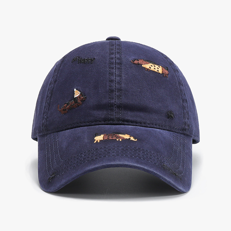 Casquette De Baseball Pour Femme Avec Broderie Chien Mignon 
