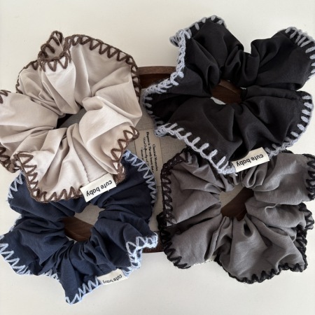 Chouchous pour femmes en tissu patchwork rétro de la série classique