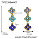 TXF533 - Boucles d'oreilles en zircon bleu Image14