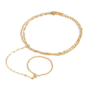 Chaîne Simple En Acier Inoxydable Étanche Couleur Or Pour Femme h5 Image5