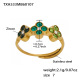 TXA533 - Bague en zircon vert - Taille 7 Image2