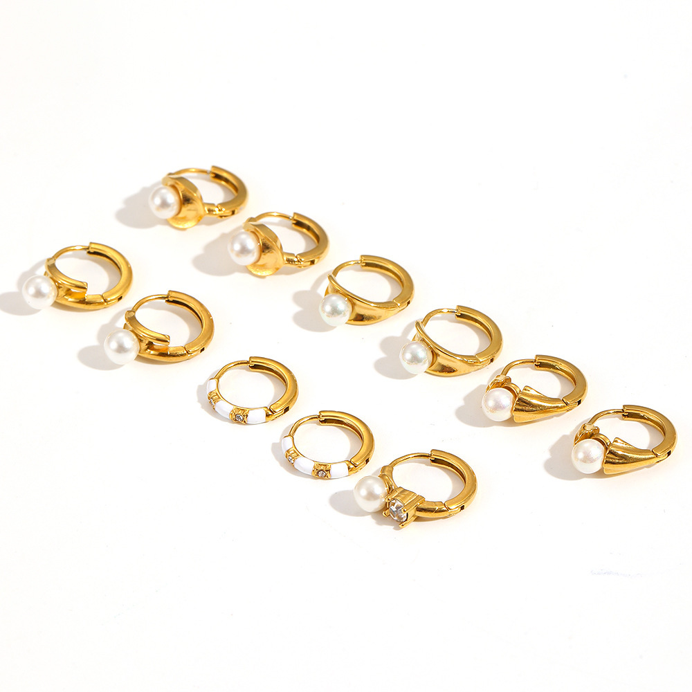 Magnifiques Boucles D'Oreilles Créoles Pour Femmes En Acier Inoxydable Étanche. Image3