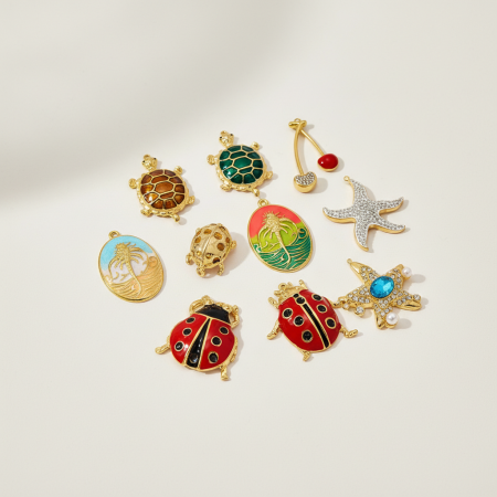Pendentif femme étanche en acier inoxydable, motif tortue naturelle (1 pièce)