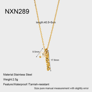 Colliers Pendentifs Décontractés Pour Femmes, En Acier Inoxydable Étanche, Couleur Or h5