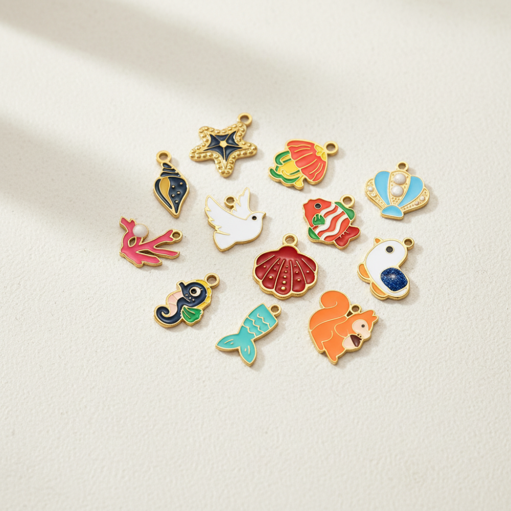Pendentif Femme En Acier Inoxydable Doré, Étanche, Motif Animal, Collection Romantique (1 Pièce) Image3