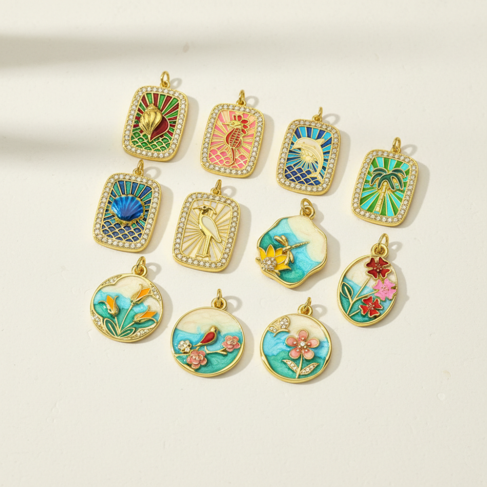 Pendentif Femme Diy En Acier Inoxydable Étanche Couleur Or, Motif Animal (1 Pièce) h5Image3