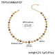 TXP533 - Collier en oxyde de zirconium couleur champagne, 35,5 cm + 7 cm Image17