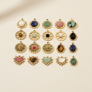 Pendentif Classique Pour Femme En Pierres Naturelles Colorées, 1 Pièce h5 Image3