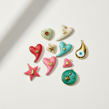 Pendentif femme DIY en forme de goutte, en acier inoxydable étanche, couleur or (1 pièce)