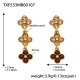 TXF533 - Boucles d'oreilles en zircon couleur champagne Image15