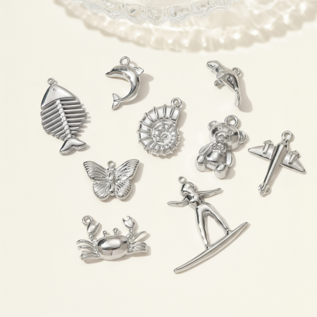 Pendentif papillon romantique en acier inoxydable étanche pour femme (1 pièce) 2