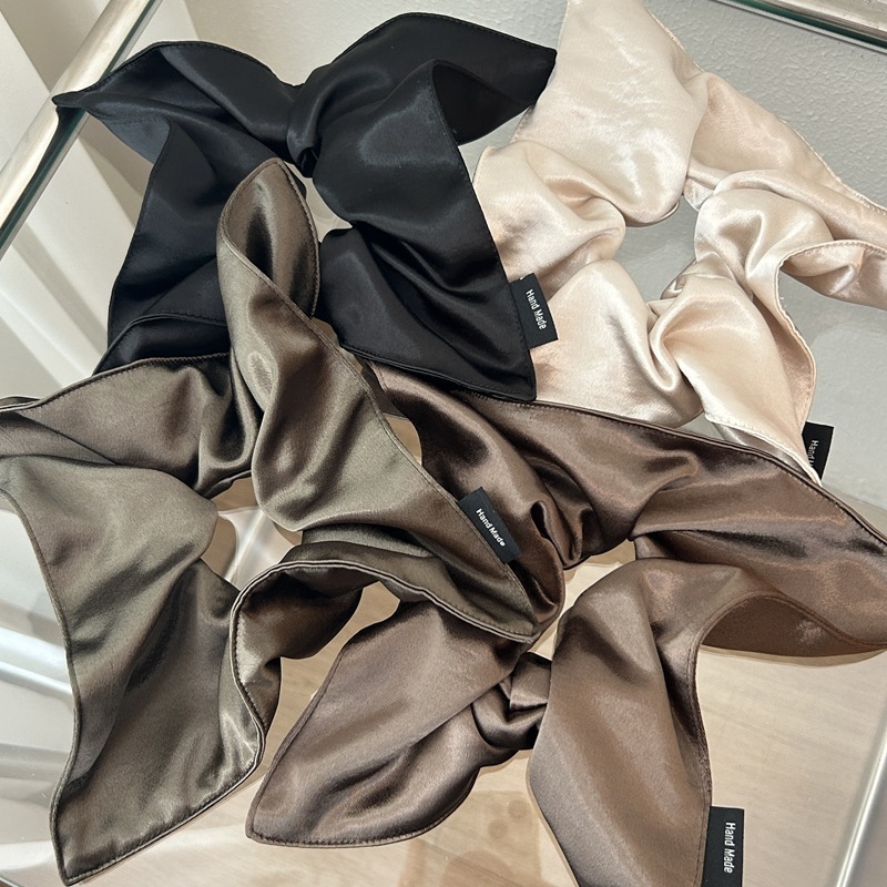 Chouchous Pour Femmes En Tissu Uni Élégant De La Collection Romantique h5Image2