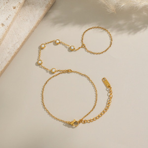Chaîne Simple En Acier Inoxydable Étanche Couleur Or Avec Zircon Pour Femme h5 Image3
