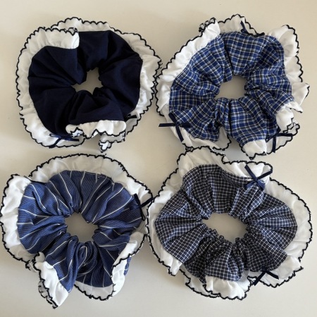 Chouchous pour femmes en tissu à carreaux doux de la série romantique 2