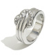 Bague en forme de cœur sertie de diamants - couleur acier/Numéro 7 Image5