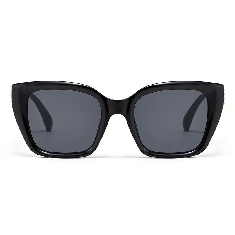 Lunettes De Soleil Oversize Classiques À Couleur Unie Et Dégradée Pour Femmes h5Image2